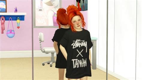 Sims 4 Hairs Coupure Electrique Toksik Omnious Hair Retextured Kids