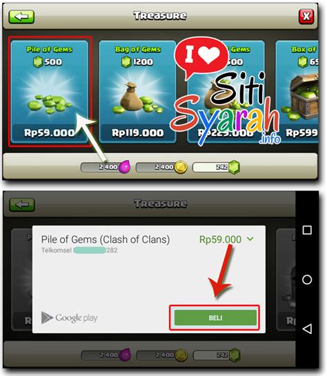 Apabila kamu berhasil mengumpulkan 1250. Cara Beli Gems Coc Dengan Pulsa
