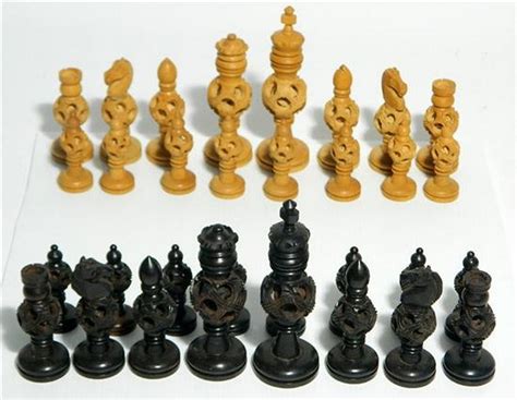 Ivory, stained and painted, rajasthan, probably jaipur or jodhpur, mid 19th century. A timber puzzle ball chess set,… - Emporium Auction ...