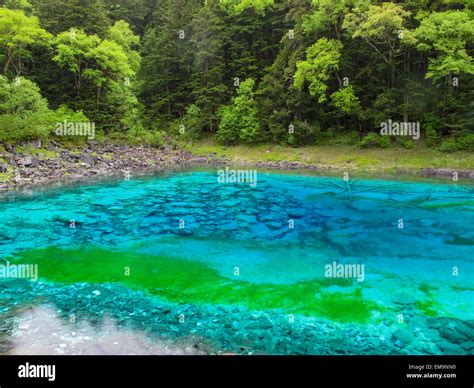 Five Colour Pond At Jiuzhaigou Valley National Park In China Stock