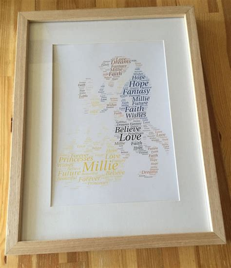 Beauty And The Beast Disney Framed Personalised Word Art Great T