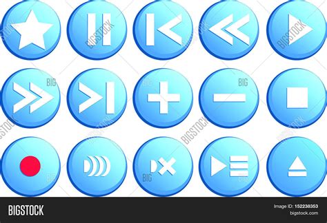 Media Player Buttons Vector And Photo Free Trial Bigstock