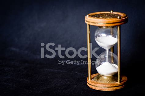 Magic Hourglass With Blue Shiny Flares Stock Photo Royalty Free