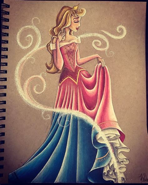 My First Disney Princess Drawing I Really Liked The Color Change In
