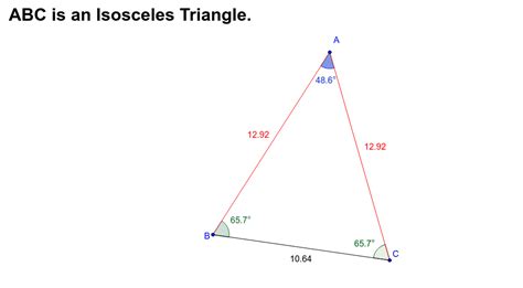 Isosceles Triangle Geogebra
