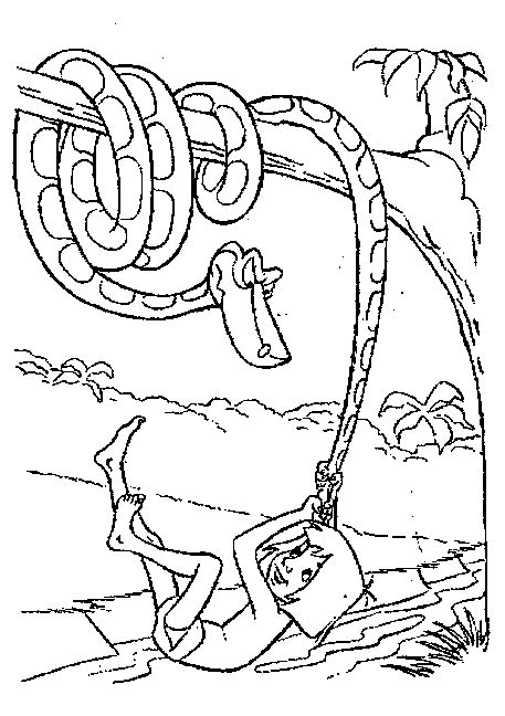 Jungle Book Coloring Page Jungle Book Snake All Kids Network