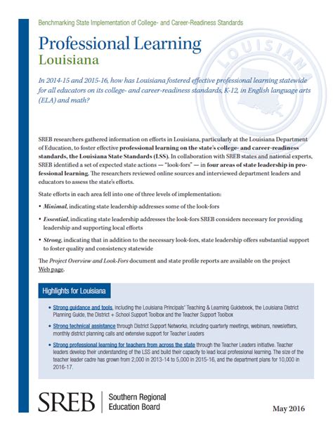 State Louisiana Southern Regional Education Board
