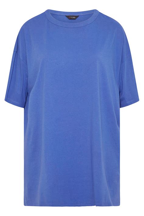 Plus Size Royal Blue Oversized T Shirt Yours Clothing