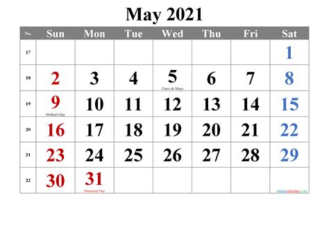 Beta Calendars 2021 Calendar Template Printable