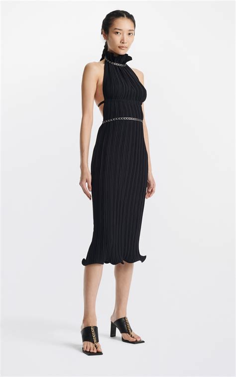 Chain Pleat Halter Dress By Dion Lee