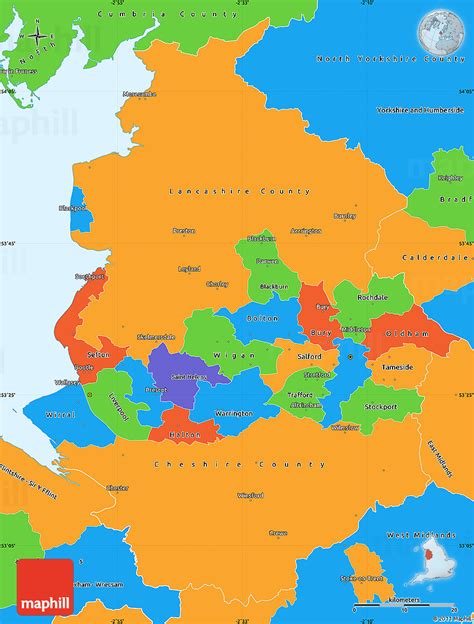 We can create the map for you! Political Simple Map of North West