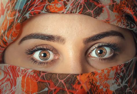 Female Model Eyes In Covered Face Image Free Stock Photo Public
