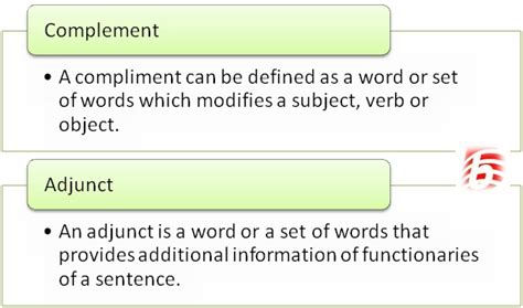 If you can't remove it from your sentence, then it's likely to be a. Difference Between Adjunct and Complement | Adjunct vs ...