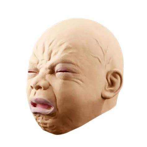 Crying Baby Latex Mask Costume Accessory Child Baby Head Mask For