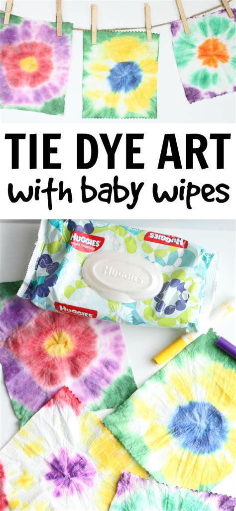 Easy Tie Dye Art With Baby Wipes Daycare Crafts Preschool Crafts