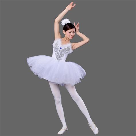 Ballet Dance Costume Adult Professional Leotard Tutu Dress White Ballet