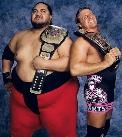 Wwf World Tag Team Champions Owen Hart And Yokozuna Wrestling