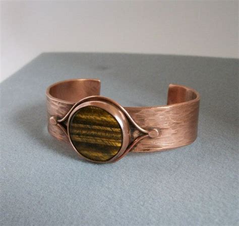 Copper And Tiger S Eye Bracelet Copper Jewelry Copper Etsy Tiger