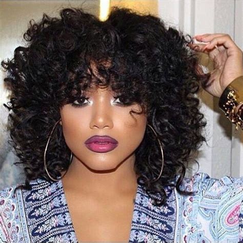 Cheap Afro Kinky Curly Synthetic Wig With Bangs Synthetic Hair Short