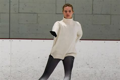 First Look At Margot Robbie As She Trains On The Ice Rink For New Role