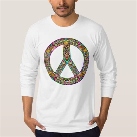 Peace Symbol Psychedelic Art Design T Shirt
