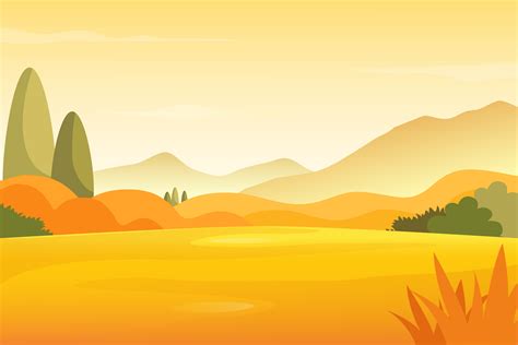 Autumn Meadow Landscape With Mountains Background 830927 Vector Art At