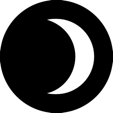 Icône Croissant La Lune Circulaire De La Meteo Dans Hawcons Weather
