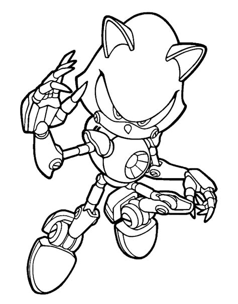 Metal Sonic Coloring Pages To Print Free Coloring Pages