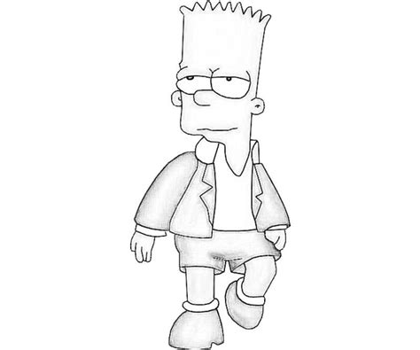 Bart Simpson Coloring Page Coloring Home