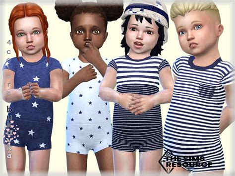 Kombidress Stripes And Stars By Bukovka From Tsr Sims 4 Downloads