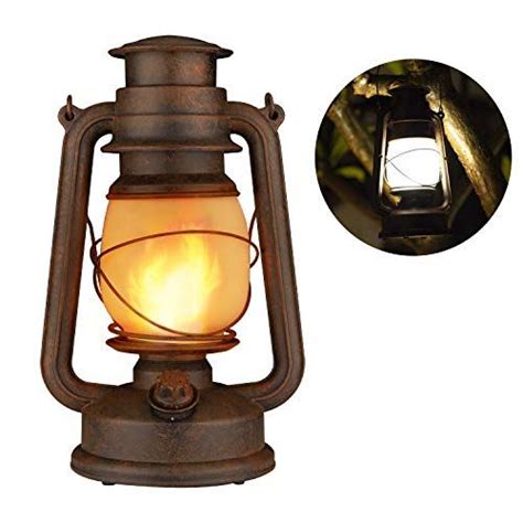 Flame Light Vintage Lantern Realistic Flicker Flame Camping Lamp