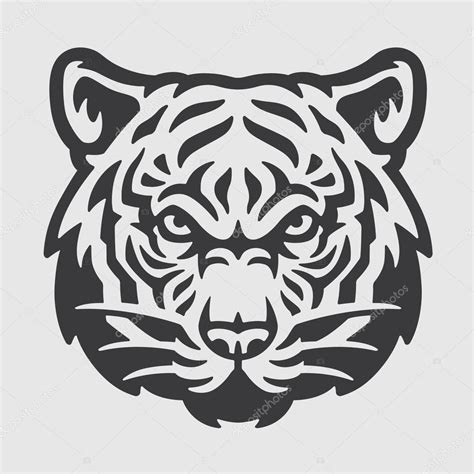 Logo Kepala Harimau Vector Tiger Head Illustration Mascot Logo Full