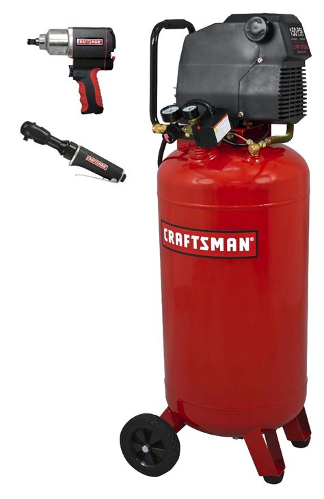 Craftsman 26 Gal Air Compressor Kit With Impact Wrench And Ratchet