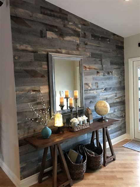 Wood Accent Wall Entryway Wall Design Ideas