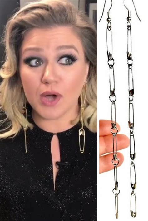 Kelly Clarkson Wearing Safety Pin Earrings Click To See Daintier Pair