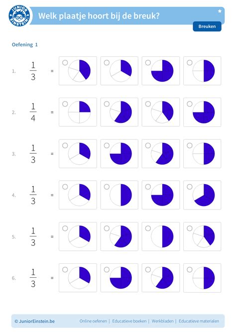 Werkblad Welk Plaatje Hoort Bij De Breuk Wiskunde W Vrogue Co
