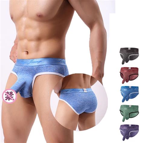 buy men pouch bikini briefs sleeve penis sheath underwear shorts lingerie underpants at