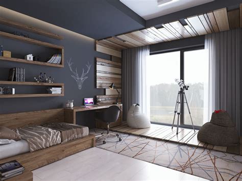 Teenager Room In Contemporary Style On Behance Bedroom Interior