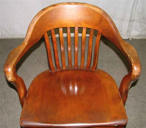 Solid Wood Arm Chair With Slatted Back Olde Good Things