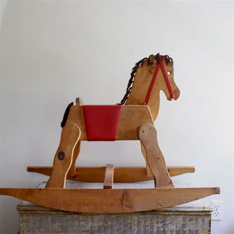 A Vintage Hand Made Rocking Horse That We Updated For A Little Girl