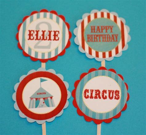 12 red and blue vintage circus carnival theme by dreampartypaperie 12 00 circus birthday circus