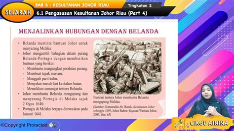 Bab 6 kesultanan johor riau padankan maklumat berikut id: F2_SEJ_06_04 Pengasasan Kesultanan Johor Riau (Part 4 ...