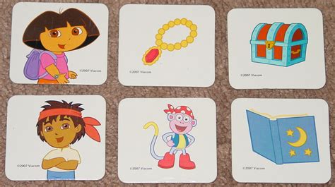 Memory Game Dora The Explorer Matching Picture Cards 2007 Milton