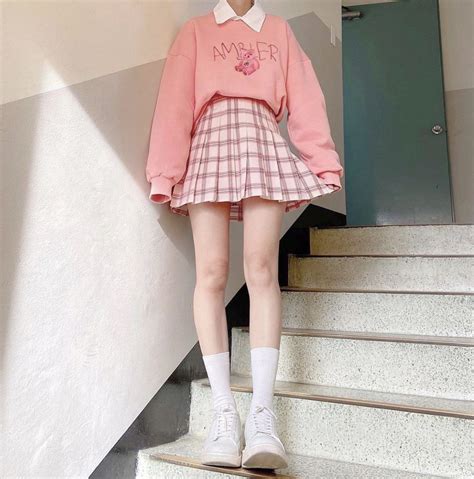Aesthetic Cute Korean Outfits Pink Julkacom