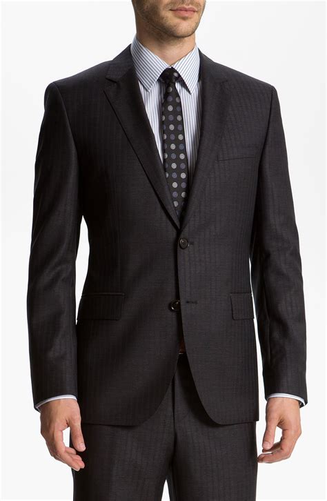Boss Black Jamessharp Trim Fit Stripe Suit Nordstrom