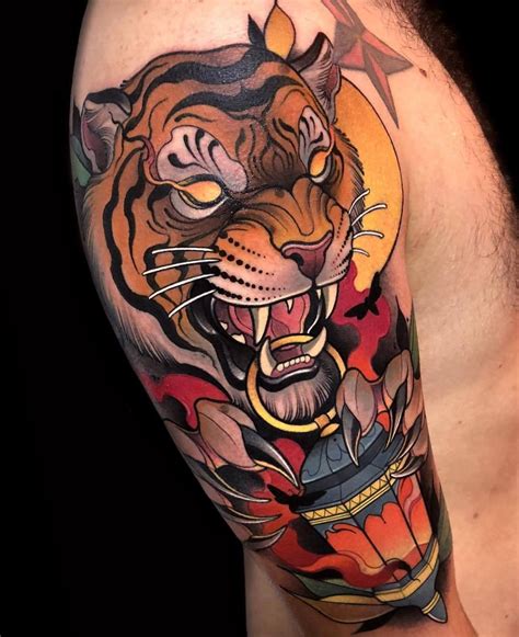 Juan David Rend N Traditional Tiger Tattoo Tiger Tattoo Design Neo