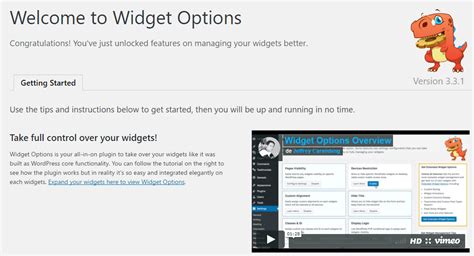 Customize Wordpress Widgets Using Widget Options Plugin