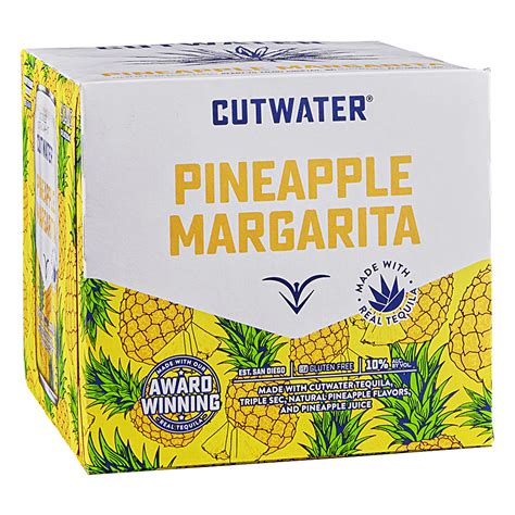 Cutwater Pineapple Margarita 4pk 12 Oz Cans Applejack