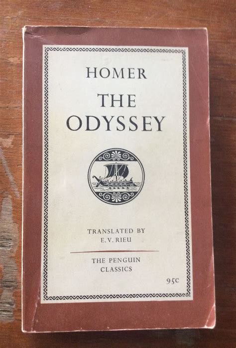 The Odyssey Translated From Homer By E V Rieu Penguin Books Writers