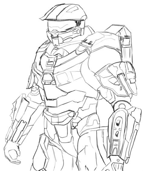 Master Chief Drawing at GetDrawings | Free download